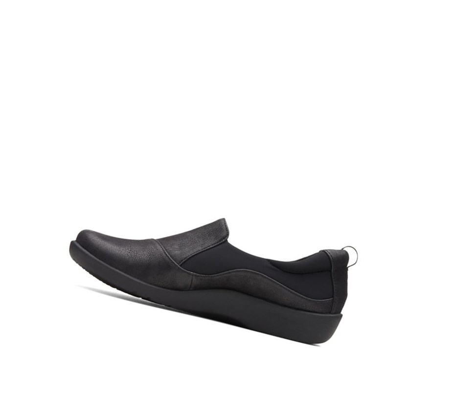 Buty Płaskie Clarks Sillian Paz Damskie Czarne | EIRYDW643