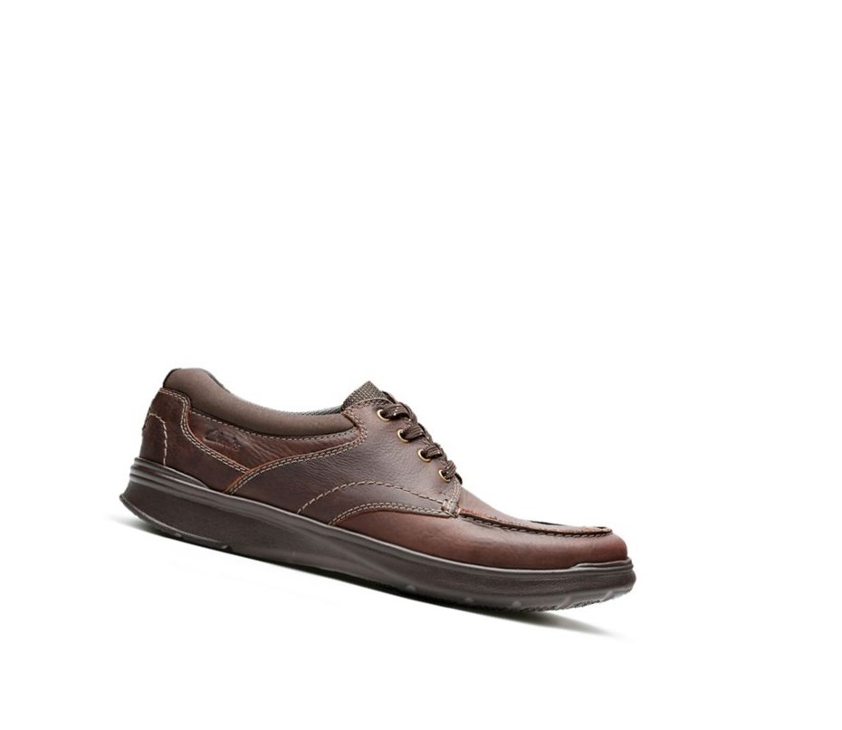 Buty Skórzane Clarks Cotrell Edge Oily Skórzane Męskie Brązowe | IKXJWS398