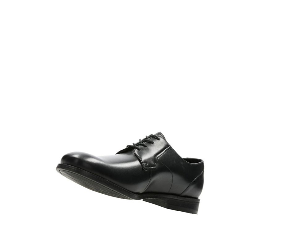 Buty Skórzane Clarks Edward Plain Skórzane Męskie Czarne | LMJFNV893