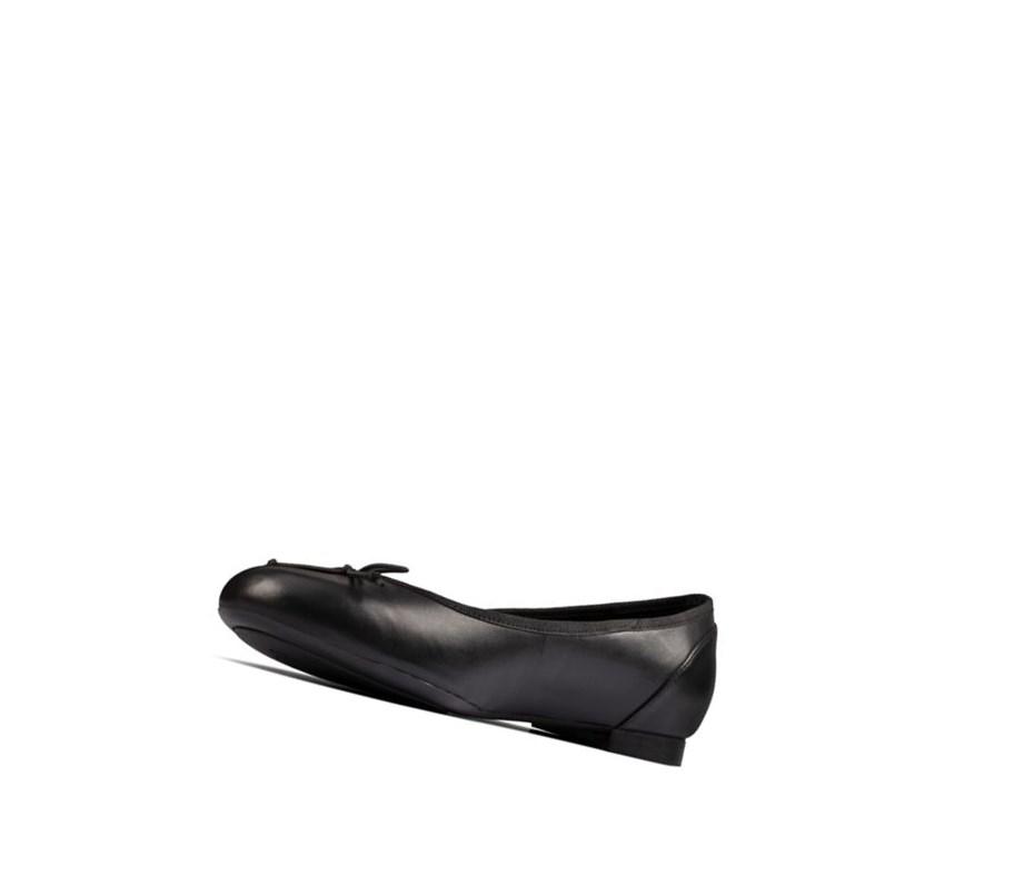 Buty Slip On Clarks Patale Skórzane Damskie Czarne | POFGAN173