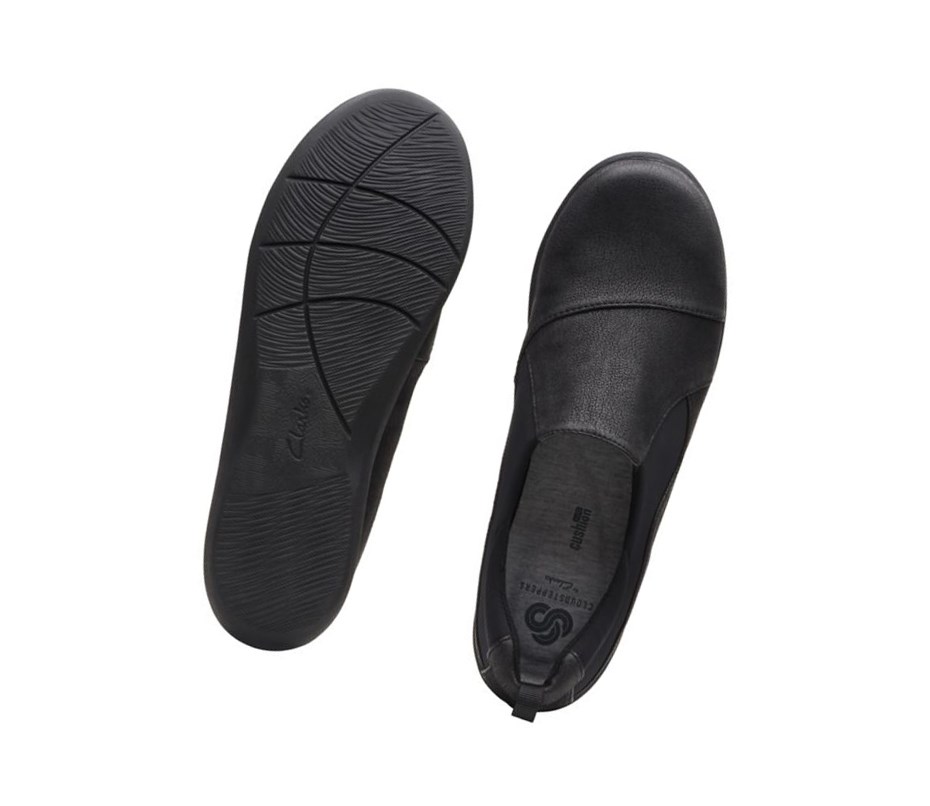 Buty Slip On Clarks Sillian Paz Damskie Czarne | EZQJKP153