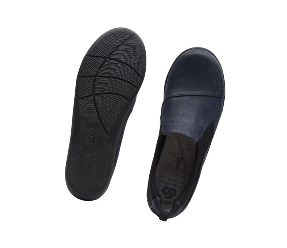 Buty Slip On Clarks Sillian Paz Damskie Granatowe | NXTSWB201