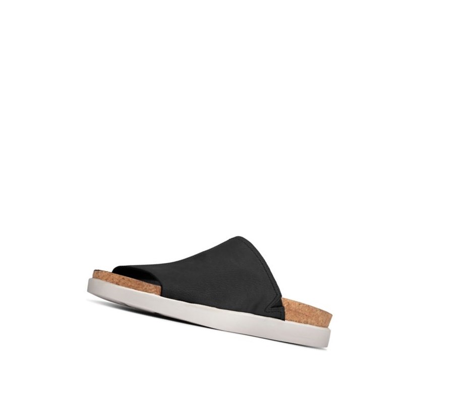 Buty Slip On Clarks Sunder Klapki Nubuck Skórzane Męskie Czarne | NQODEJ692