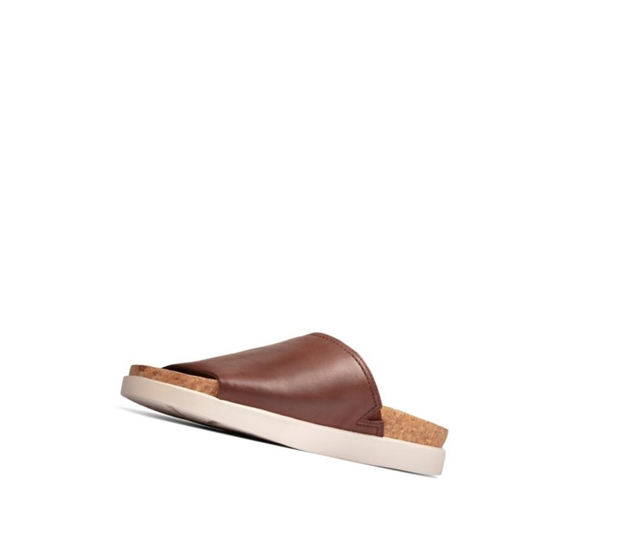 Buty Slip On Clarks Sunder Klapki Skórzane Męskie Brązowe | MPVSBX108