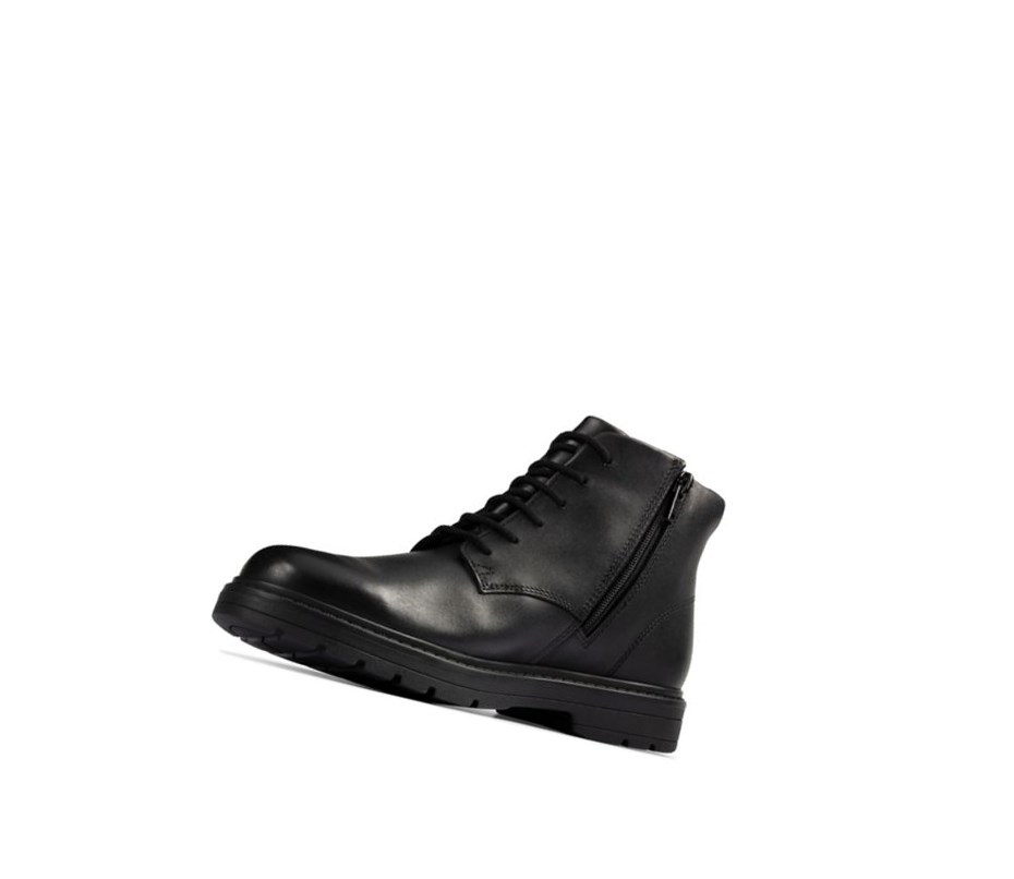 Buty Szkolne Clarks Loxham Walk Gore-tex Skórzane Dziewczynka Czarne | DVCGEW745