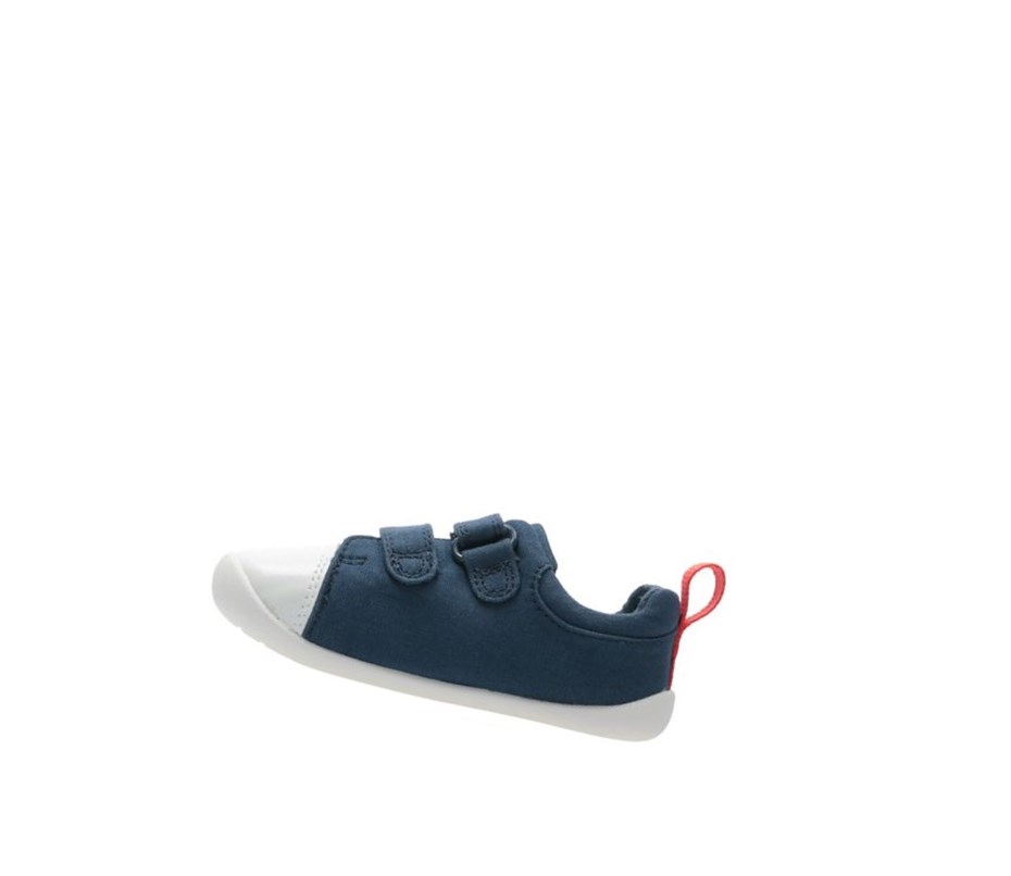 Buty do Chodzenia Clarks Roamer Craft Płócienne Tekstylne Dziewczynka Granatowe | GBVCFI371