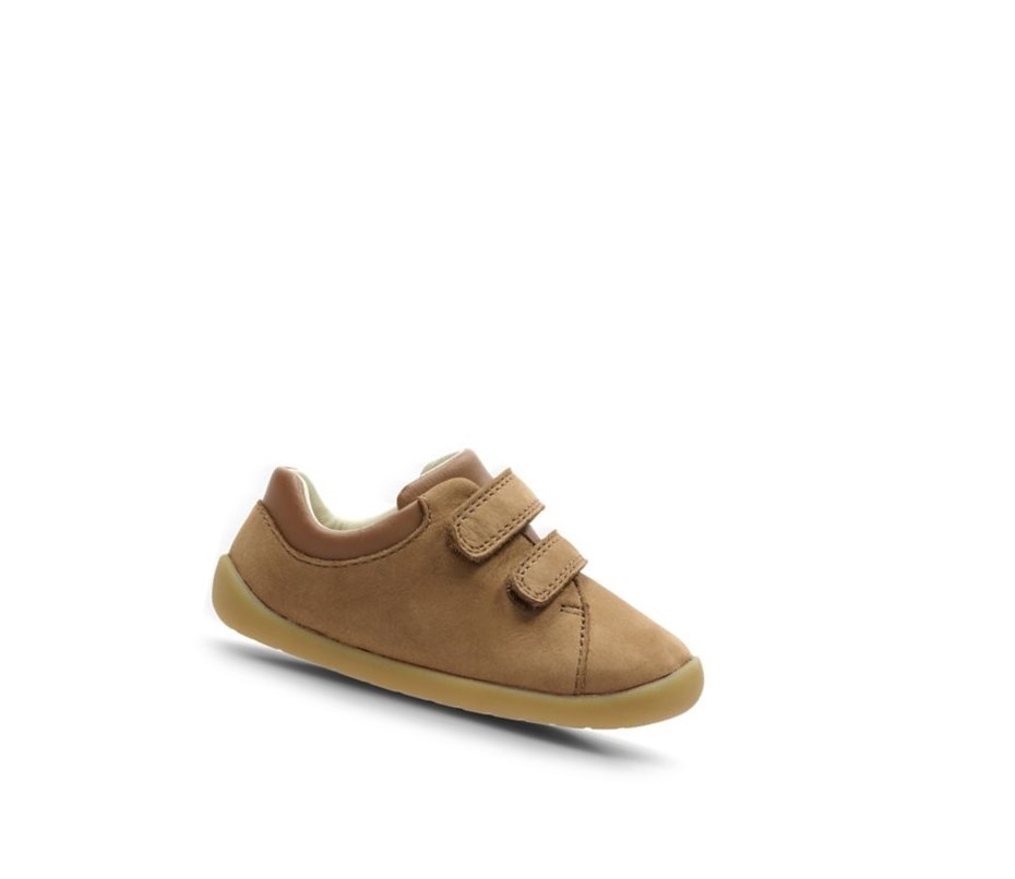 Buty do Chodzenia Clarks Roamer Craft Skórzane Chłopięce Brązowe | HPGNXZ964