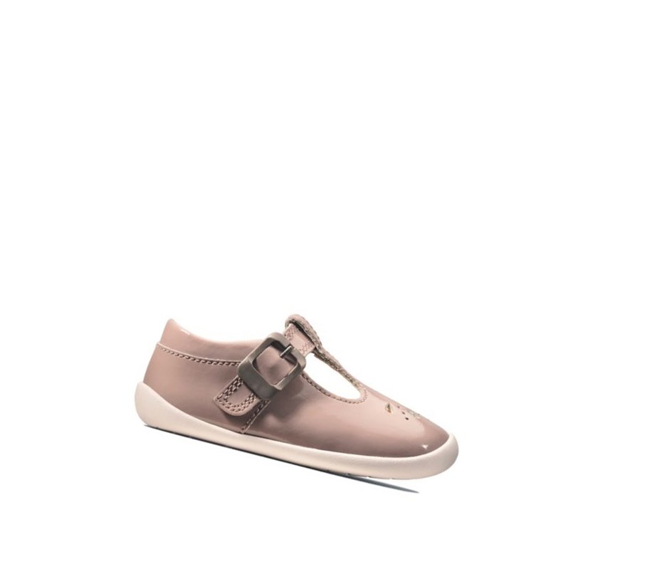 Buty do Chodzenia Clarks Roamer Star Lakierowana Dziewczynka Różowe | NTRKEM705