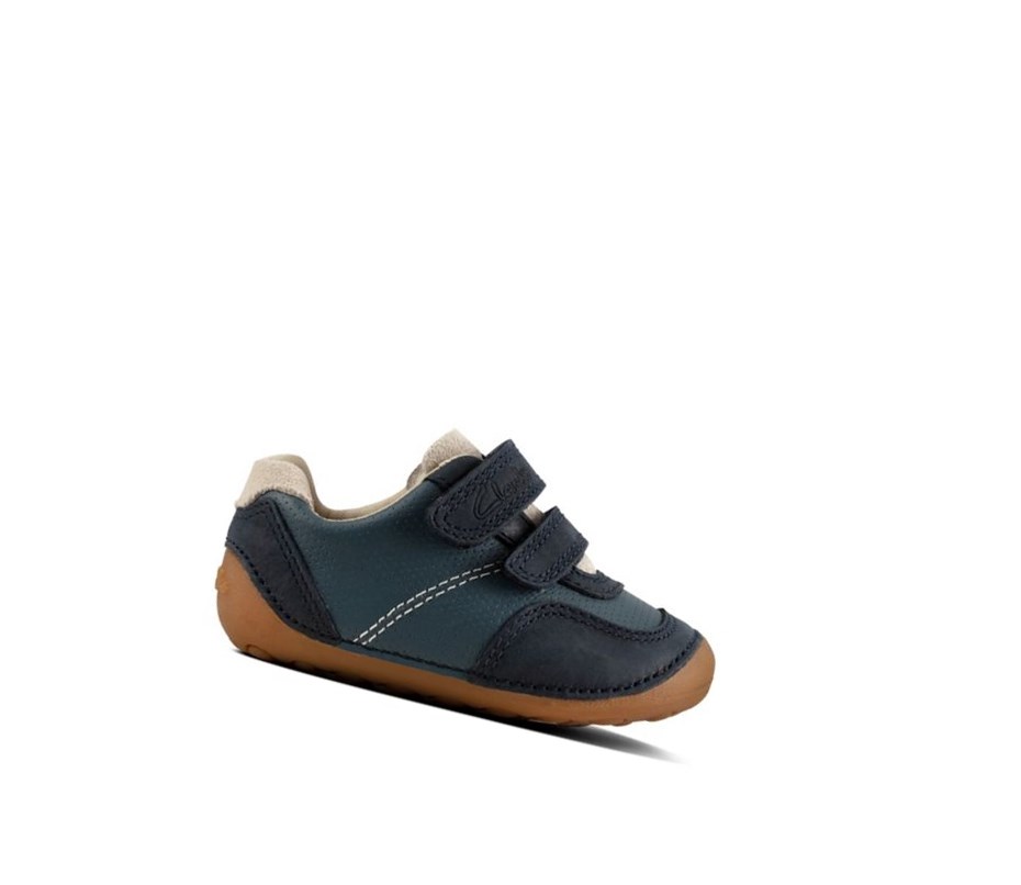 Buty do Chodzenia Clarks Tiny Dusk Zamszowe Chłopięce Niebieskie | LGSIEX038