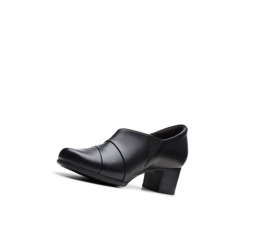 Buty do Chodzenia Clarks Un Damson Adele Skórzane Szerokie Fit Damskie Czarne | DHGVEB287