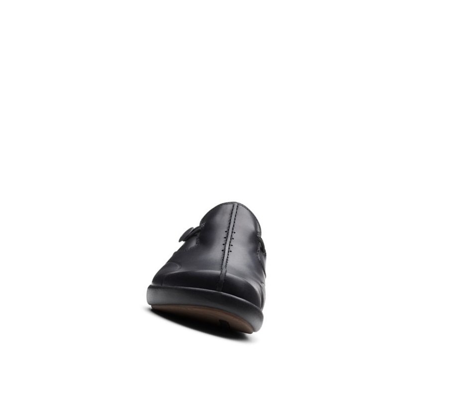 Buty do Chodzenia Clarks Un Loop 2 Walk Skórzane Damskie Czarne | AOUMGH175