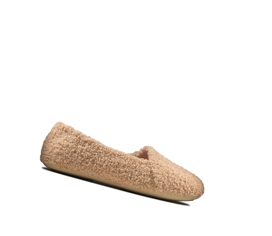 Kapcie Clarks Cozily Snug Damskie Beżowe | PGJAUK158