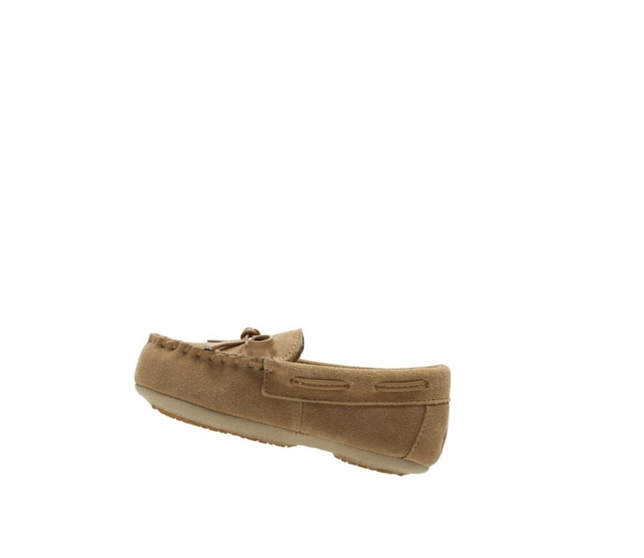 Kapcie Clarks Crackling Flo Zamszowe Chłopięce Brązowe | LWXNHV013