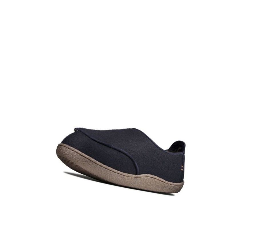 Kapcie Clarks Relaxed Charm Męskie Granatowe | GQDNZO389