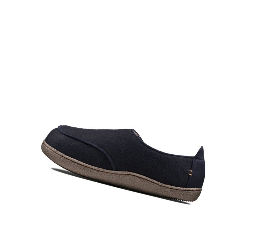 Kapcie Clarks Relaxed Charm Męskie Granatowe | GQDNZO389