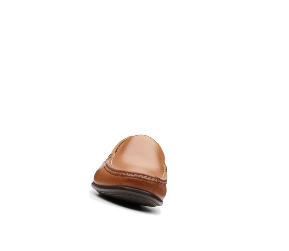 Loafersy Clarks Claude Plain Męskie Brązowe | YLXMZH741