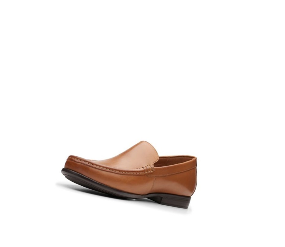 Loafersy Clarks Claude Plain Męskie Brązowe | YLXMZH741