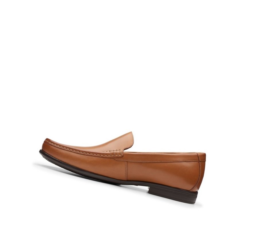 Loafersy Clarks Claude Plain Męskie Brązowe | YLXMZH741