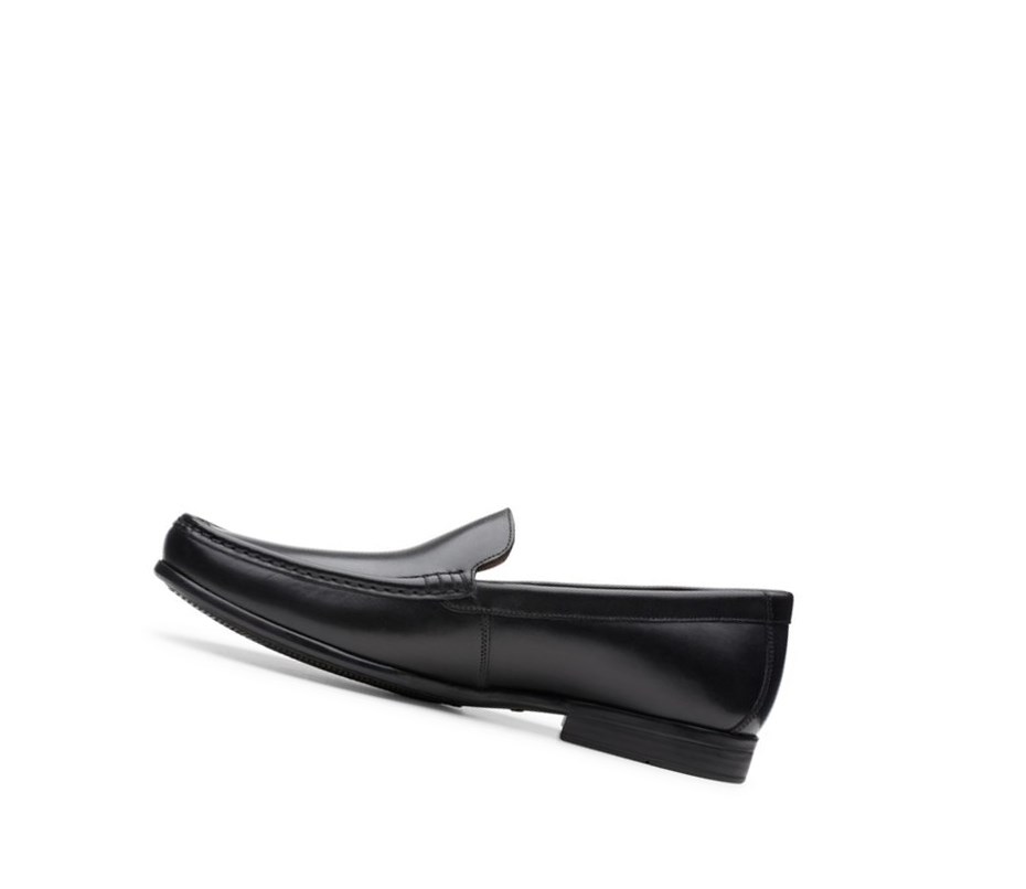 Loafersy Clarks Claude Plain Męskie Czarne | BMYDOC946