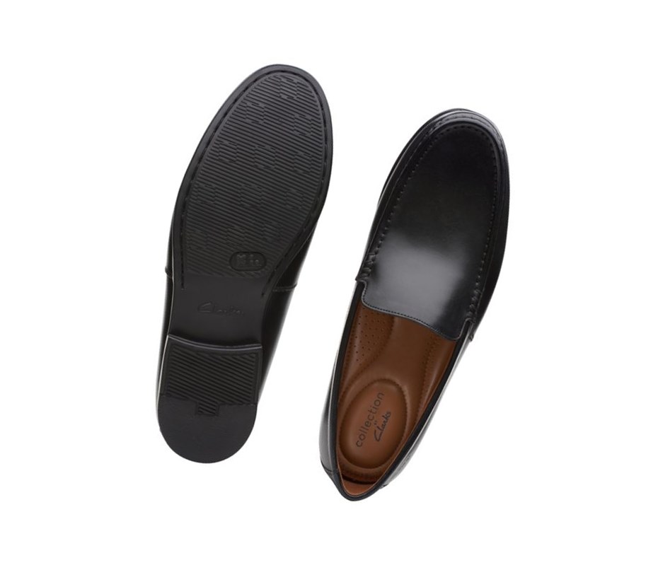 Loafersy Clarks Claude Plain Męskie Czarne | BMYDOC946