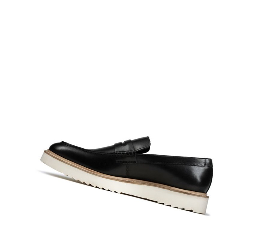 Loafersy Clarks Ernest Free Skórzane Męskie Czarne | VWQLKF623