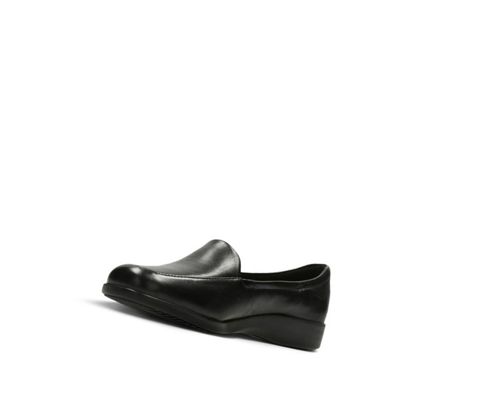 Loafersy Clarks Georgia Skórzane Damskie Czarne | ZLOUQC238