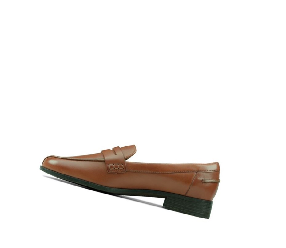 Loafersy Clarks Hamble Skórzane Damskie Brązowe | BNQGOW035