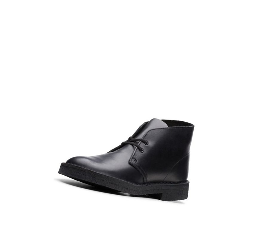 Pustynne Buty Clarks Oryginalne Polished Skórzane Męskie Czarne | GEHOMU019