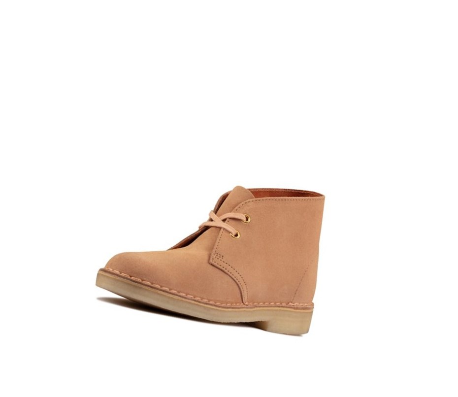 Pustynne Buty Clarks Oryginalne Zamszowe Damskie Brązowe | CIDBNX056