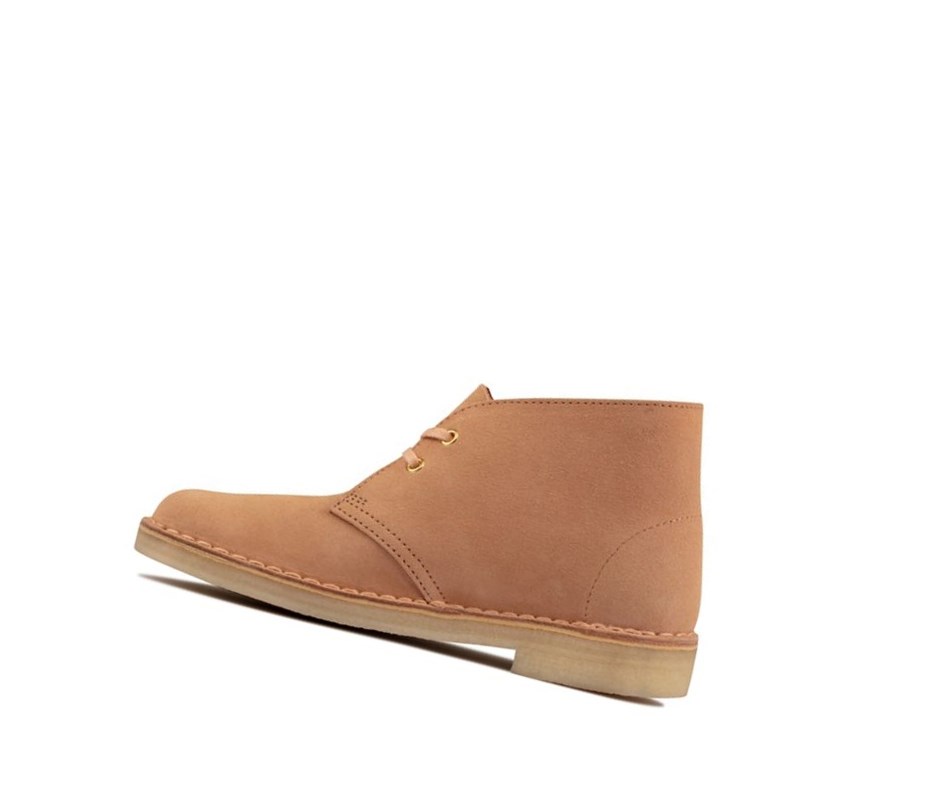 Pustynne Buty Clarks Oryginalne Zamszowe Damskie Brązowe | CIDBNX056