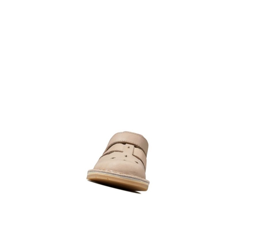 Sandały Casual Clarks Comet Sand Skórzane Dziewczynka Skin | RIMZCQ762