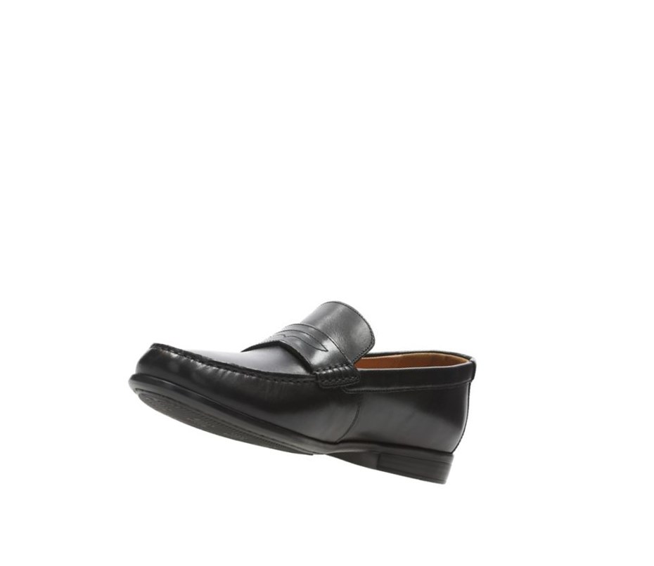 Slip On & Loafersy Clarks Claude Lane Męskie Czarne | QLKPOB934