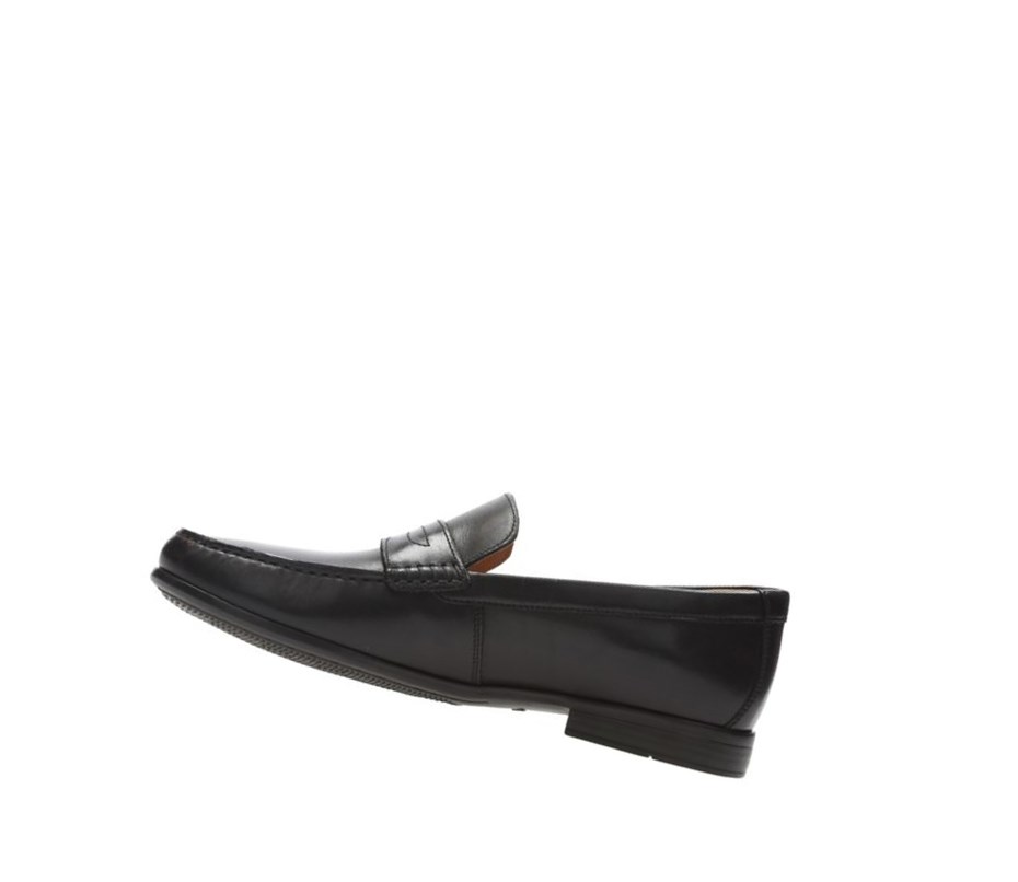 Slip On & Loafersy Clarks Claude Lane Męskie Czarne | QLKPOB934