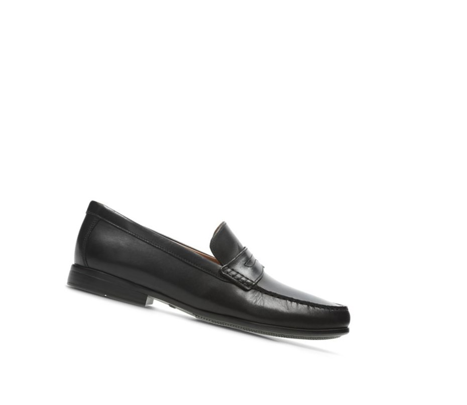 Slip On & Loafersy Clarks Claude Lane Męskie Czarne | QLKPOB934