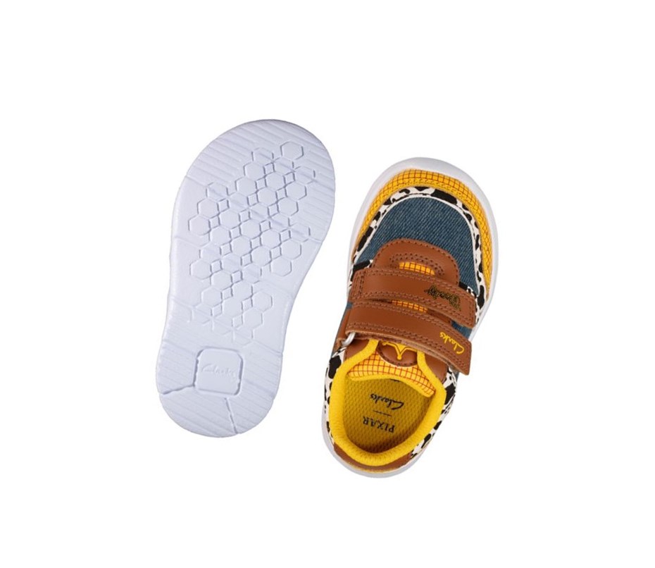 Trampki Clarks Ath Howdy Dziewczynka Niebieskie | VHDAYQ695