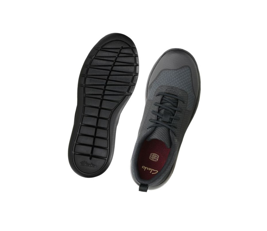 Trampki Clarks Scape Civic Chłopięce Czarne | LXKGYT983