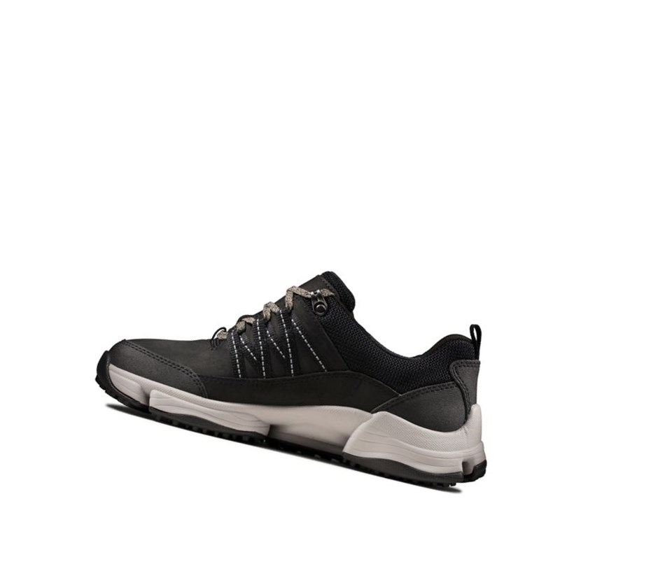 Trampki Clarks Tri Path Lo Nubuck Damskie Czarne | CNPWQY782