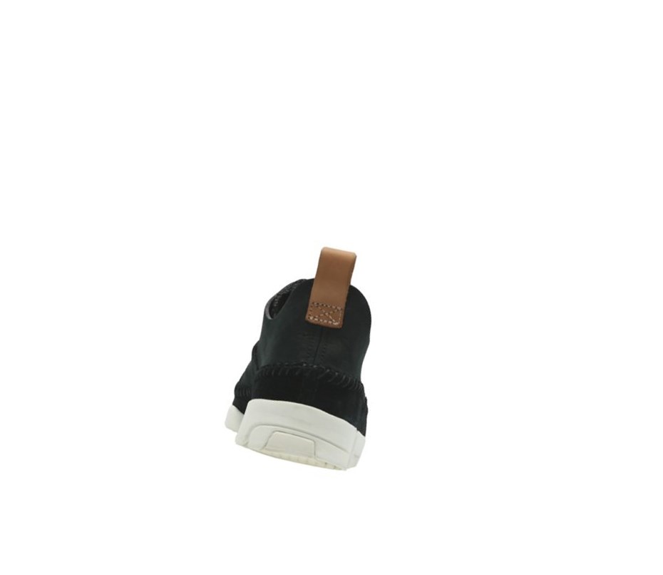 Trampki Clarks Trigenic Flex Nubuck Damskie Czarne | ORUMWN895