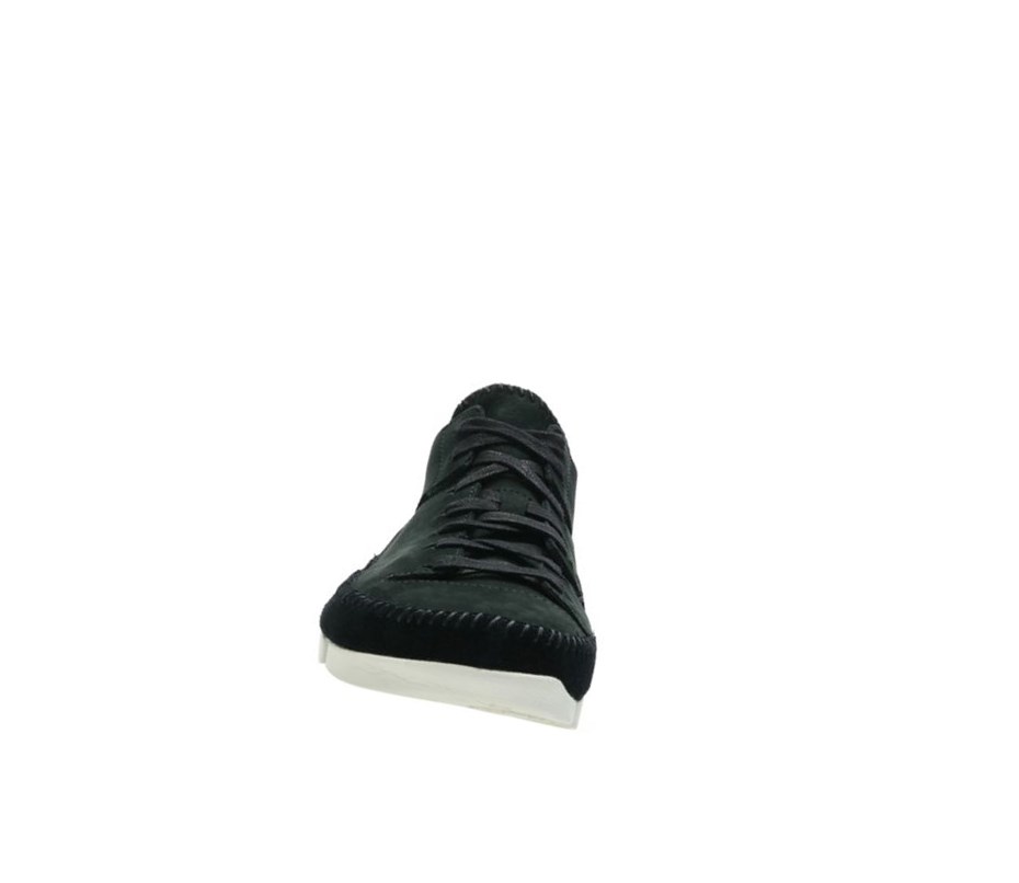 Trampki Clarks Trigenic Flex Nubuck Zamszowe Męskie Czarne | NHDWCS240