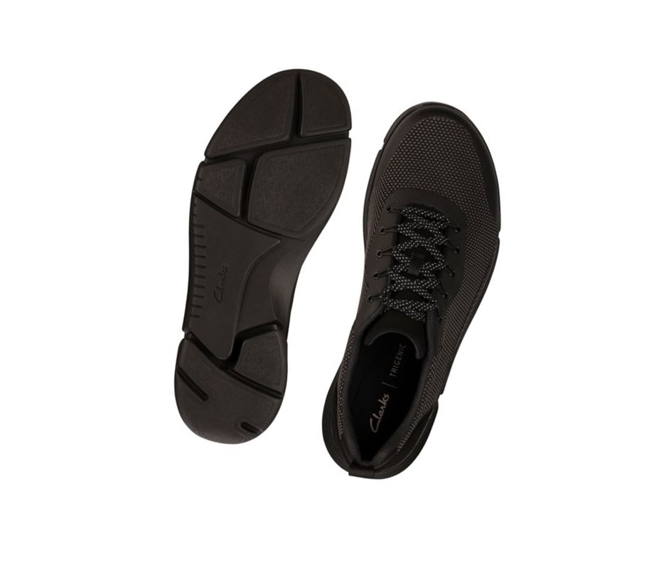 Trampki Clarks Triken Jump Tekstylne Męskie Czarne | WOHEJQ103