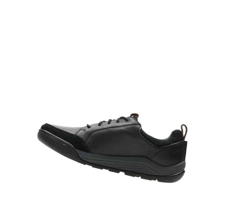 Trampki Na Co Dzień Clarks Ashcombe Bay Gore-tex Skórzane Męskie Czarne | RBMCPN125