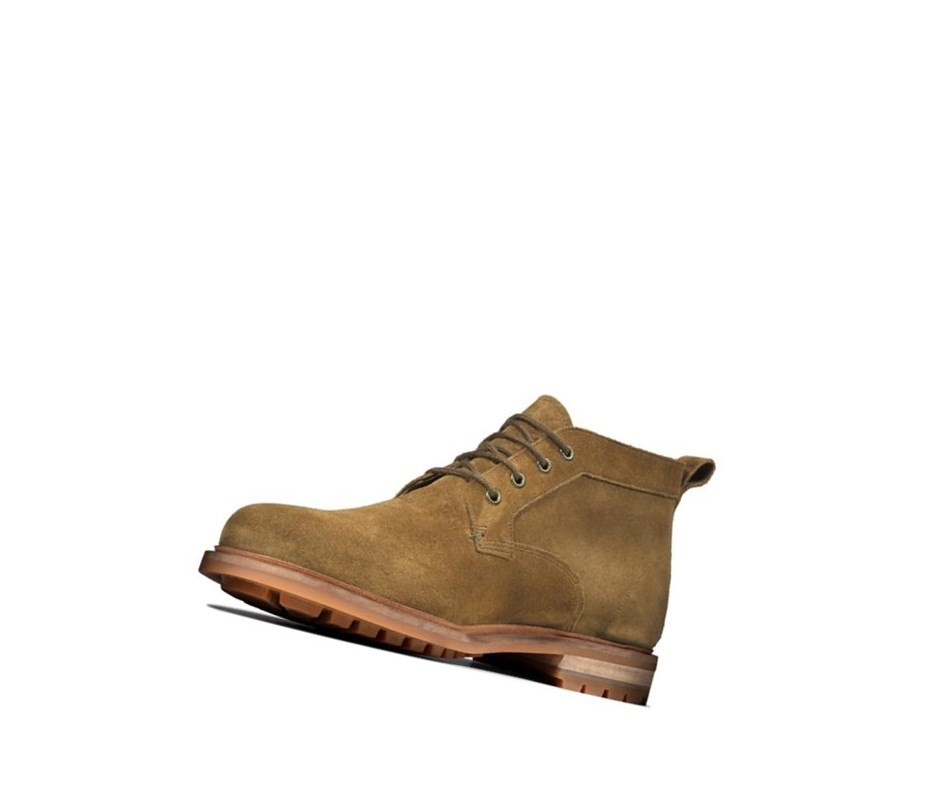 Trzewiki Clarks Foxwell Mid Skórzane Męskie Brązowe | AWNEKH096