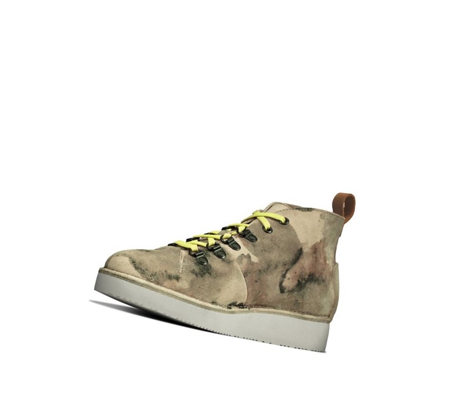 Wallabee Boots Clarks Nala Hike Damskie Białe Camo | QBNHRI054