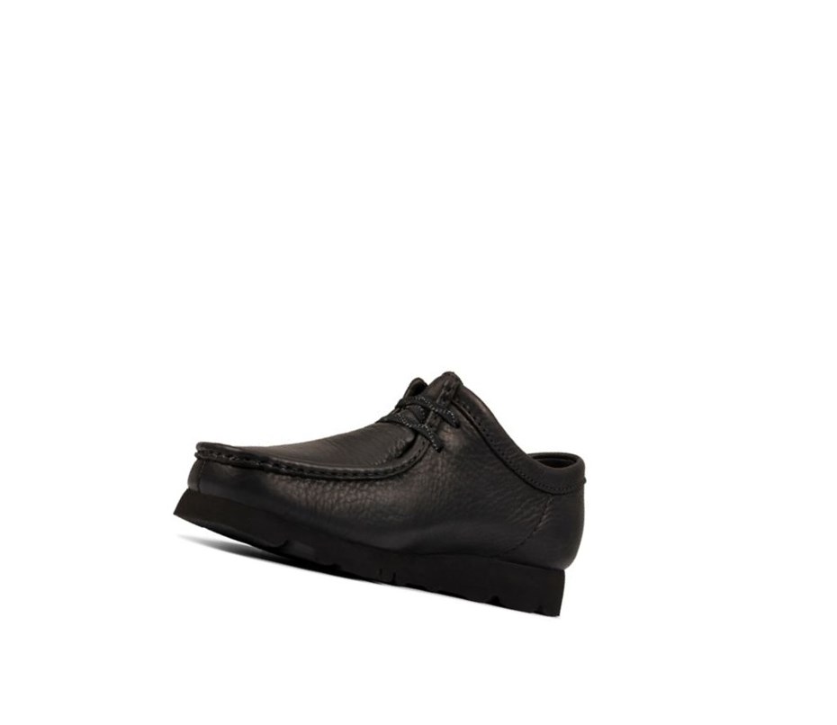 Wallabee Clarks Gore-tex Skórzane Męskie Czarne | KJNVQA578