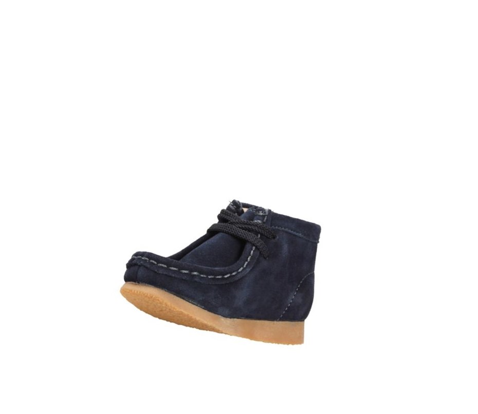 Wallabee Clarks Oryginalne Zamszowe Chłopięce Granatowe | CDXPYJ615