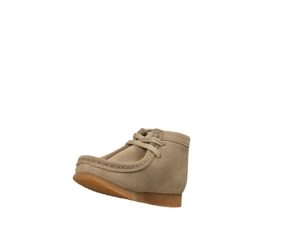 Wallabee Clarks Oryginalne Zamszowe Chłopięce Beżowe | DZPBXG725