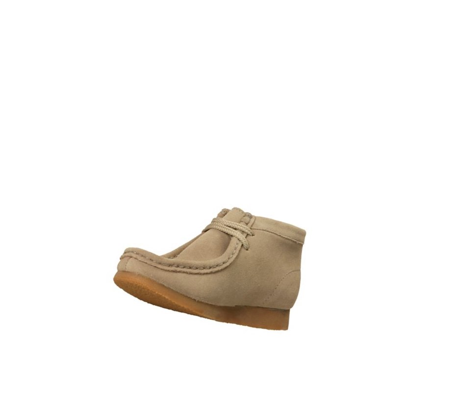 Wallabee Clarks Oryginalne Zamszowe Chłopięce Beżowe | GCLEHF902