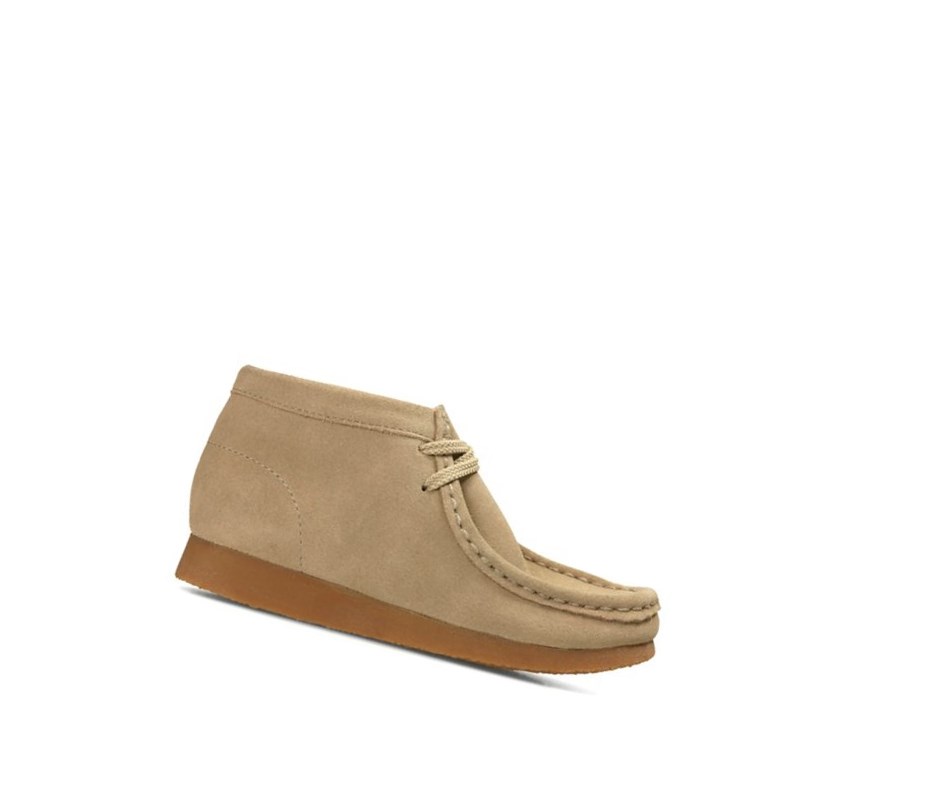 Wallabee Clarks Oryginalne Zamszowe Chłopięce Beżowe | GCLEHF902