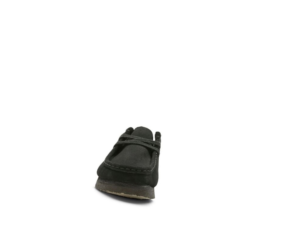 Wallabee Clarks Oryginalne Zamszowe Damskie Czarne | ASMPCD895