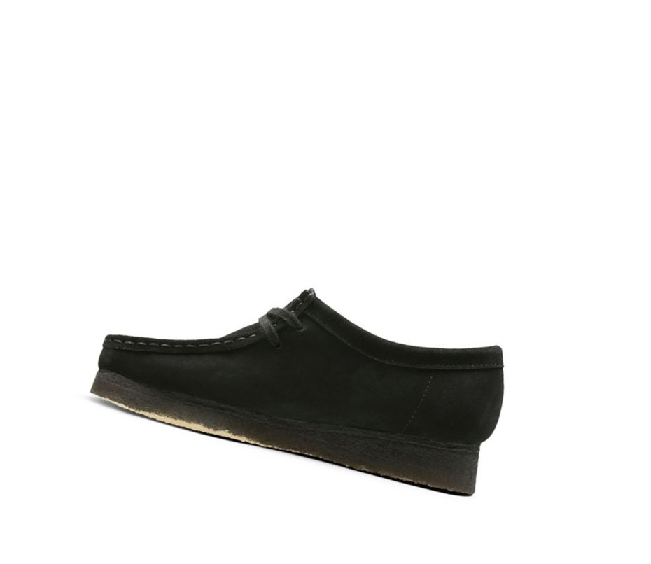 Wallabee Clarks Oryginalne Zamszowe Damskie Czarne | ASMPCD895